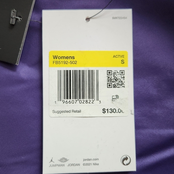 Jordan Women's Vest Jacket, Size Small, NWT, Purple loose fit - Picture 14 of 16